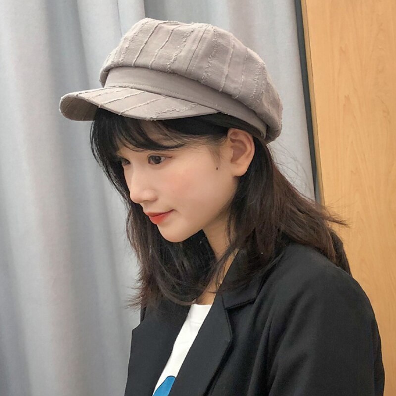 Tendance octogonale casquette gavroche femmes bérets printemps automne chapeau rétro artiste peintre dame bérets décontracté és pour les femmes cassés chapeaux