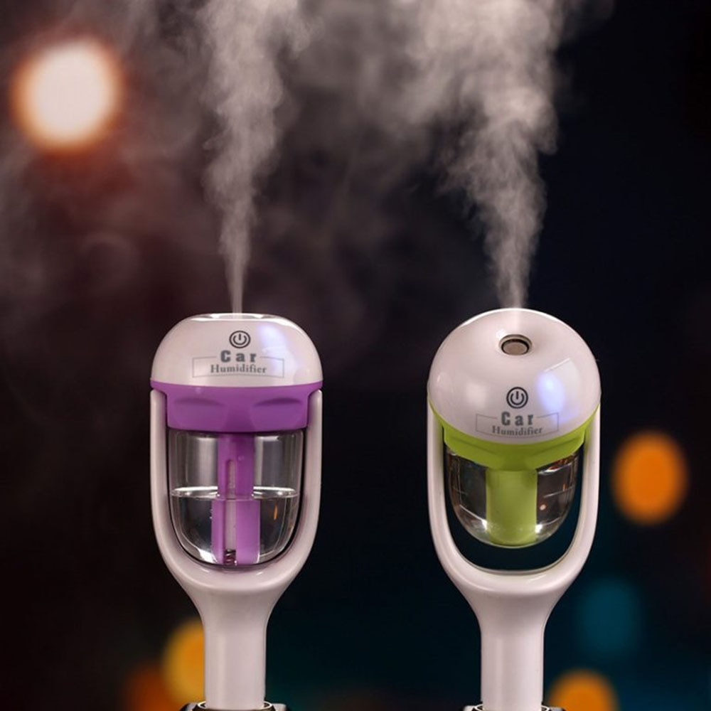 Dc 12v bil ångluftfuktare aromdiffusor mini luftrenare aromaterapi eterisk olja spridare dimtillverkare spruta