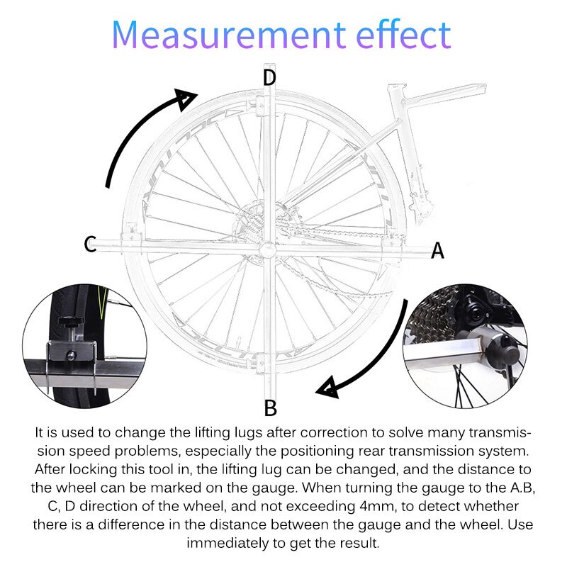 MTB Road Bike Derailleur Hanger Alignment Gauge Alignment Ranging Tool Measure Straighten Dropout Tool Bike Accesso