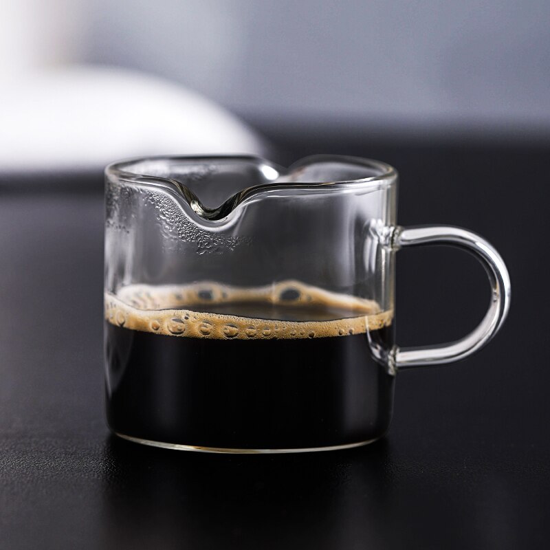 Tekopp i glas kaffemuggar med handtag espressokoppar latte art mjölkskummare skummugg mjölkmuggar drinkware