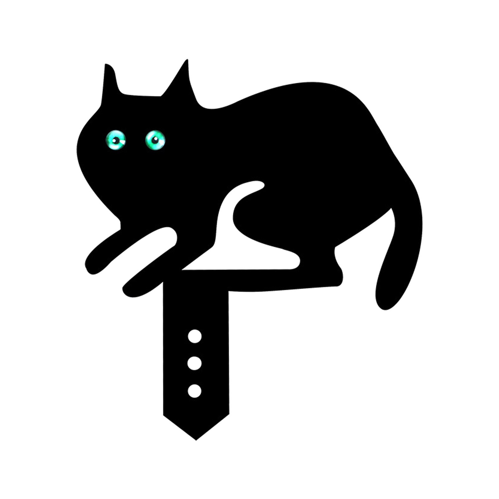 Black Cat Silhouette Stake Yard Art Acrylic Garden Decoration Cat Crafts Lawn Ornament For Courtyards Backyards Lawns Gardens: E