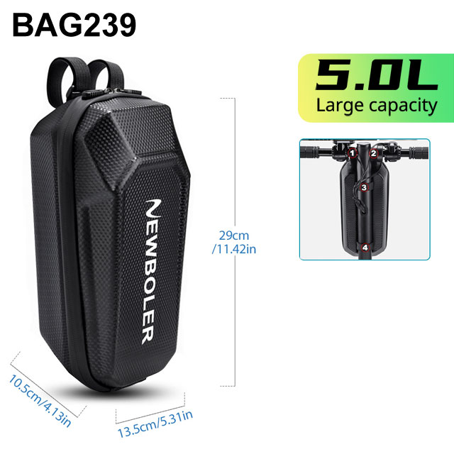 NEWBOLER 5L bolsa para patinete eléctrico accesorios bolsa para vehículo eléctrico con puerto USB impermeable Xiaomi Scooter bolsa frontal bolsa para bicicleta ﻿: YELLOW
