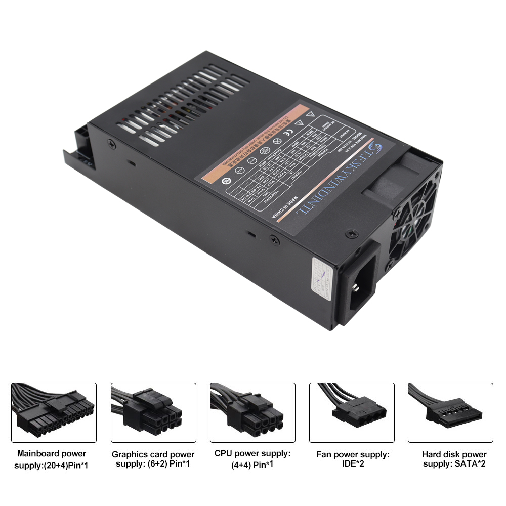 400w Power Supply PSU Flex Small 1U for ATX 12v Supporting GPU 110V 220V Power Mute Super Heat Dissipation Power Supply
