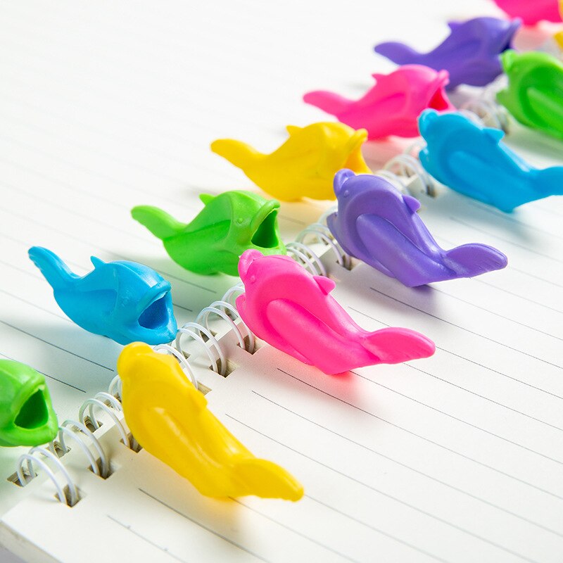 12Pcs Kids Pen Grip Holder Soft Silicone Student Writing Pen Tool Correction Device Pencil Grasp Practise Device School Supplies