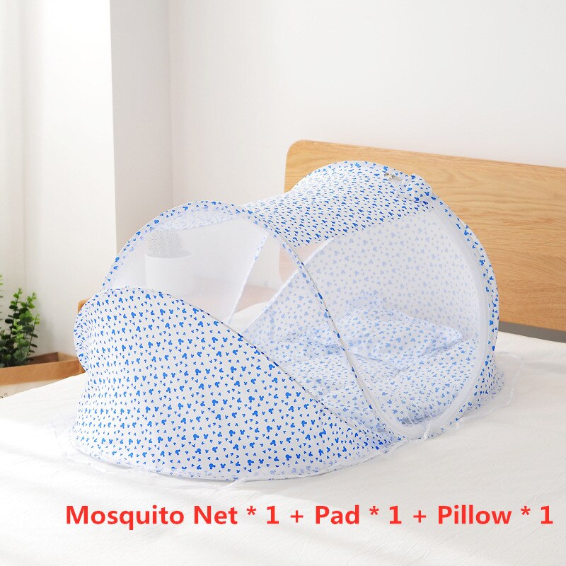 Sommer baby sengetøj krybbe net sammenfoldelig baby myggenet åndbar seng madras pude nyfødt kølig mat og kølig pude: 6