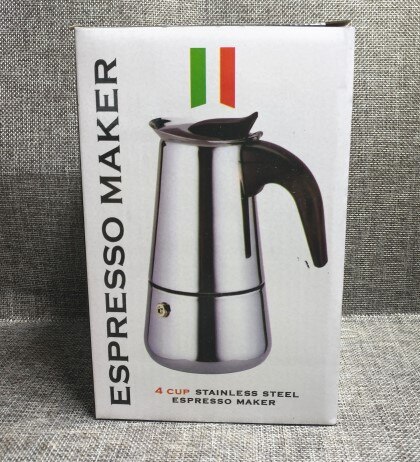 Roestvrijstalen koffiepot mokka espresso latte percolator fornuis koffiezetapparaat pot percolator drankgereedschap cafetière latte fornuis: 200ml
