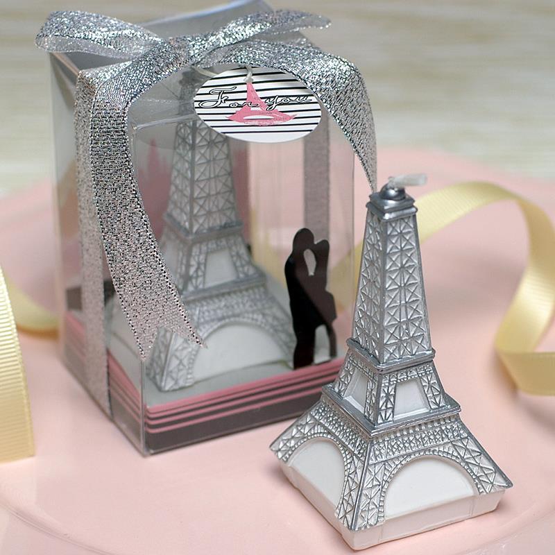 Eiffel Tower Candles In Box Wedding Bridal Shower Party Favor Guest Novelty
