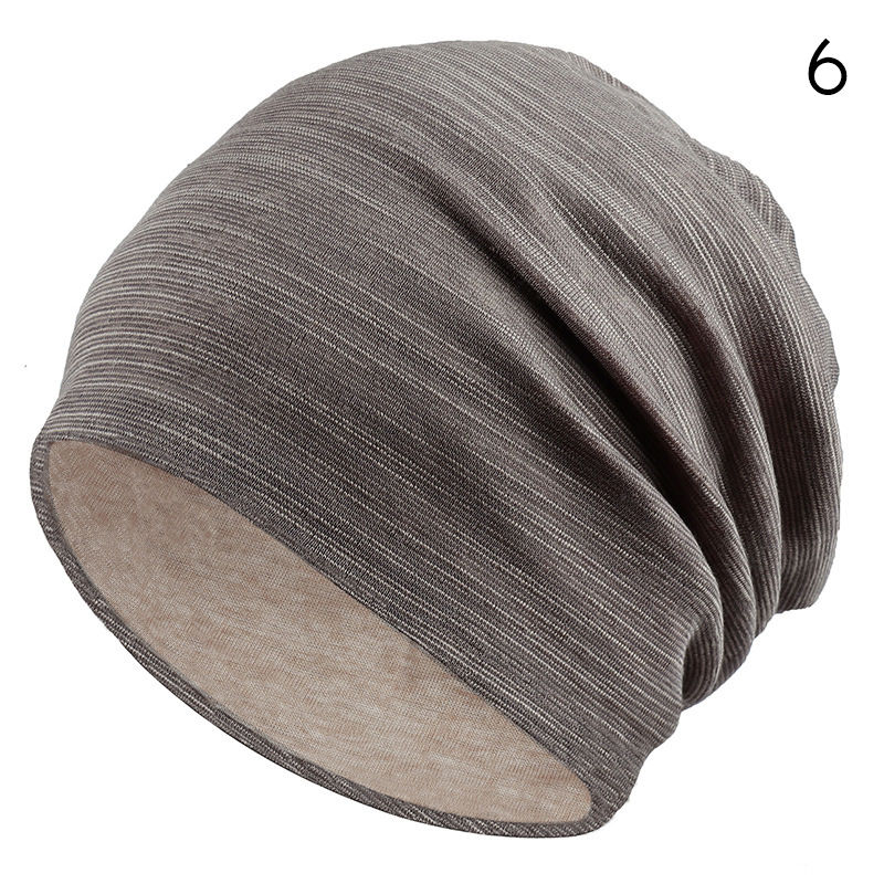 7 färg randiga skullies mössor för män kvinnor hatt våren &amp; höst andas turbanhatt bomull lugg keps kalott ttm-czx 7: 6