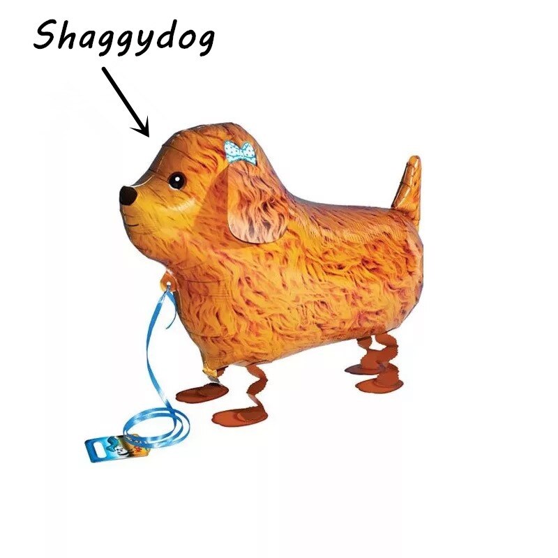 1pc walking dyr shaggydog corgi hund ballon søde hund balloner børn og voksen fødselsdagsfest dekorationer ballon forsyninger: Shaggydog