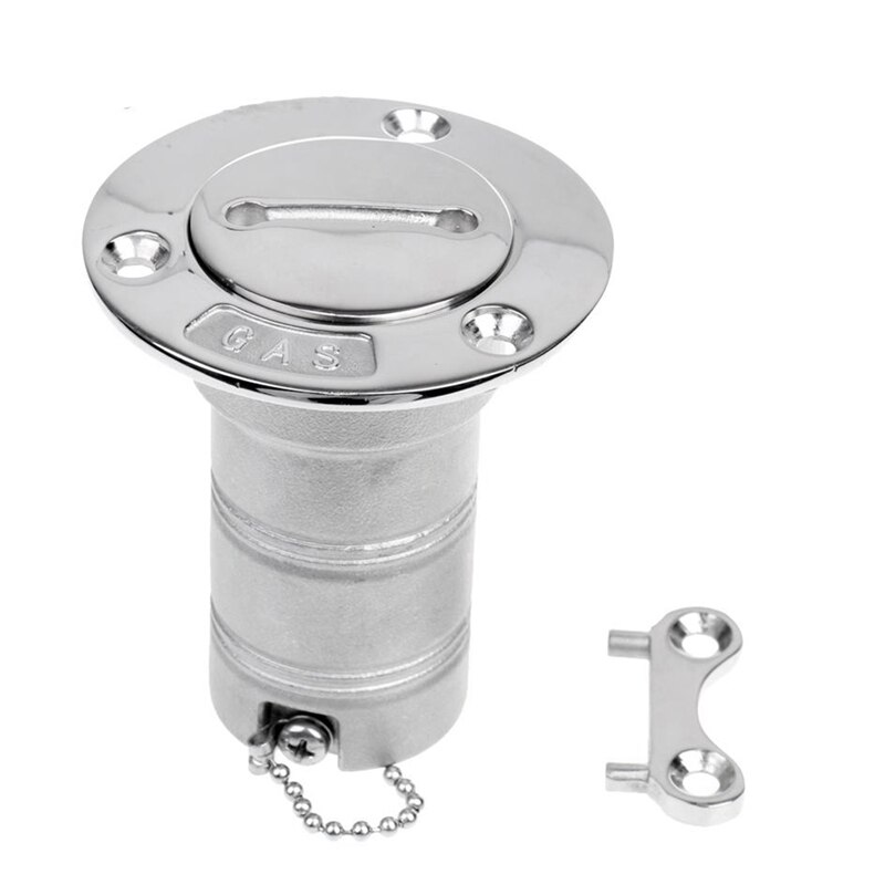 38mm 1.5 inch Marine Stainless Steel Boat Deck Fill/ Filler Port Gas Fuel Tank With Key Cap