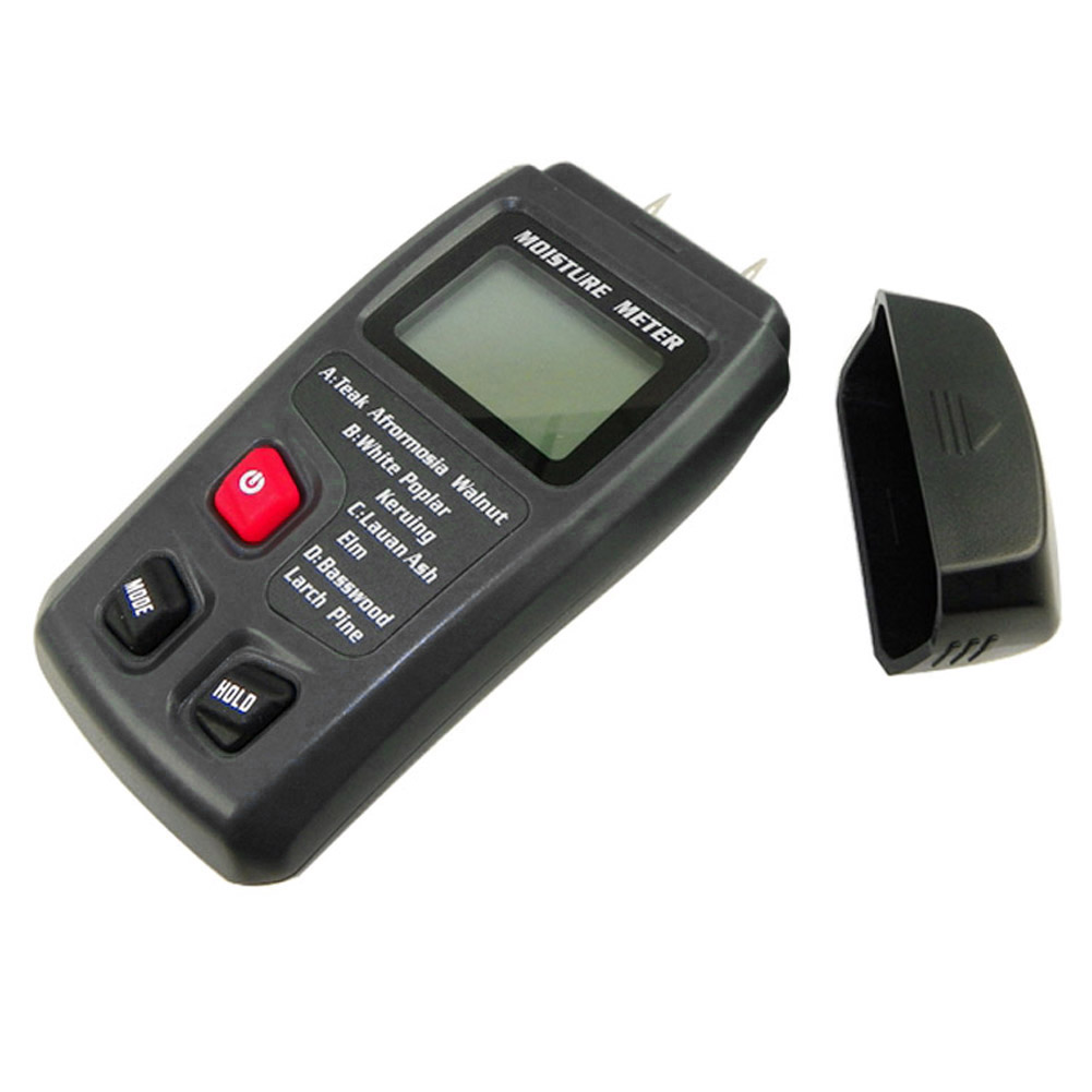 Higrómetro Digital para medir la humedad de la madera, higrómetro de dos pines con pantalla LCD, herramienta de prueba precisa de pared, 0-99.9%