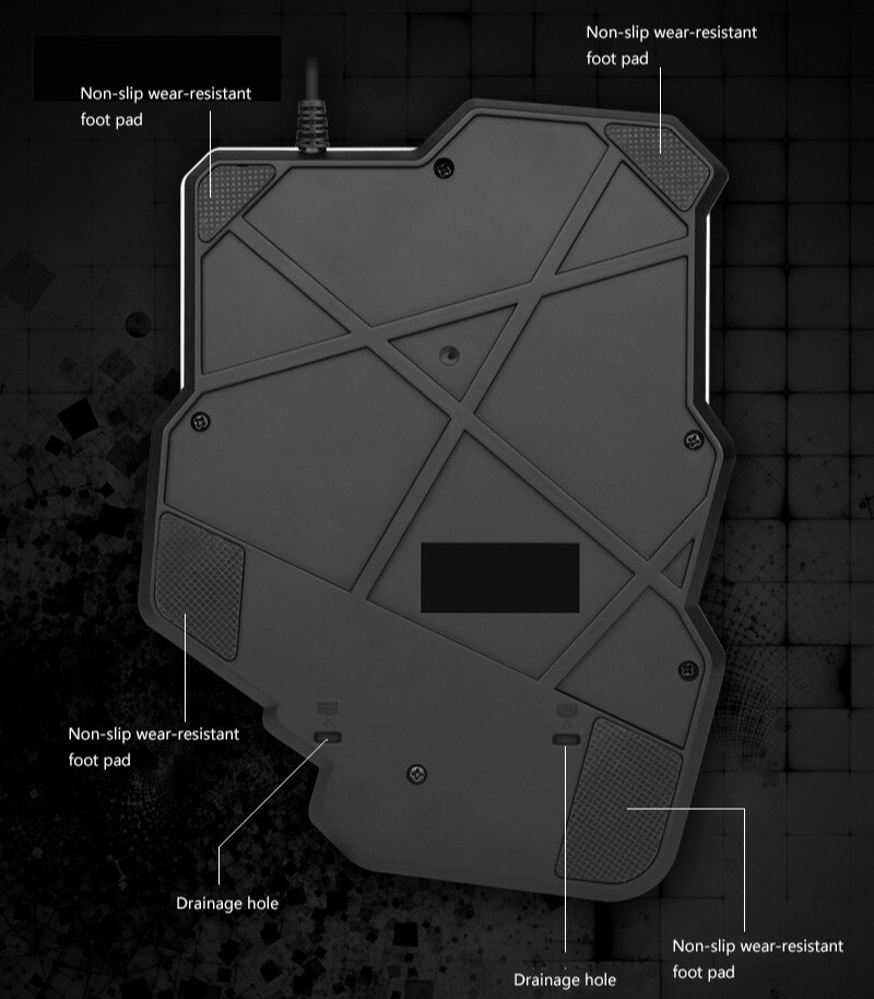 Single Hand Gaming Keyboard Mini Usb Wired Mouse Combos One Handedly For Mobile Smartphone Colors LED Backlight Teclado Gamer