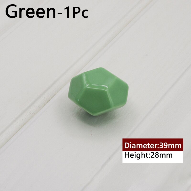 1Pc Enkele Gat Kledingkast Lade Trekt Deurklink Keramiek Kabinet Knop Met Schroef Meubilair Hardware: G