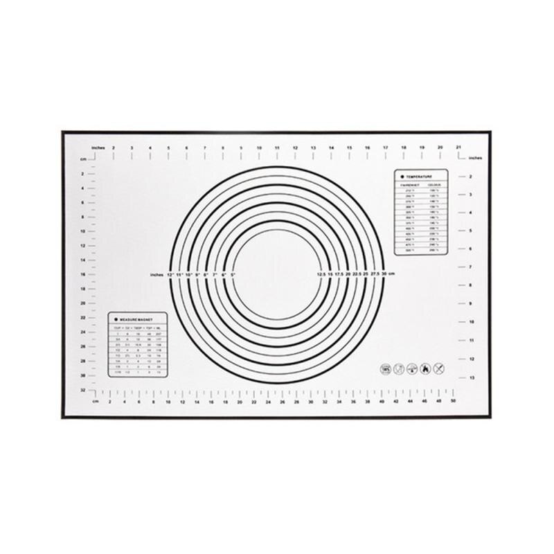 40 x 60cm antiaanbak siliconen bakmat pizzadeegmaker deegroller deegmat cake bakmat meetinstrument: 02