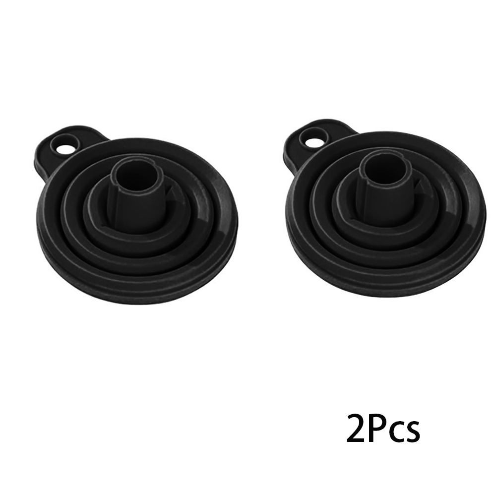 2Pcs Foldable Car Engine Funnel Silicone Liquid Funnel Washer Engine Oil Petrol Change Tools for Motorcycle Car Acesssories: Yellow