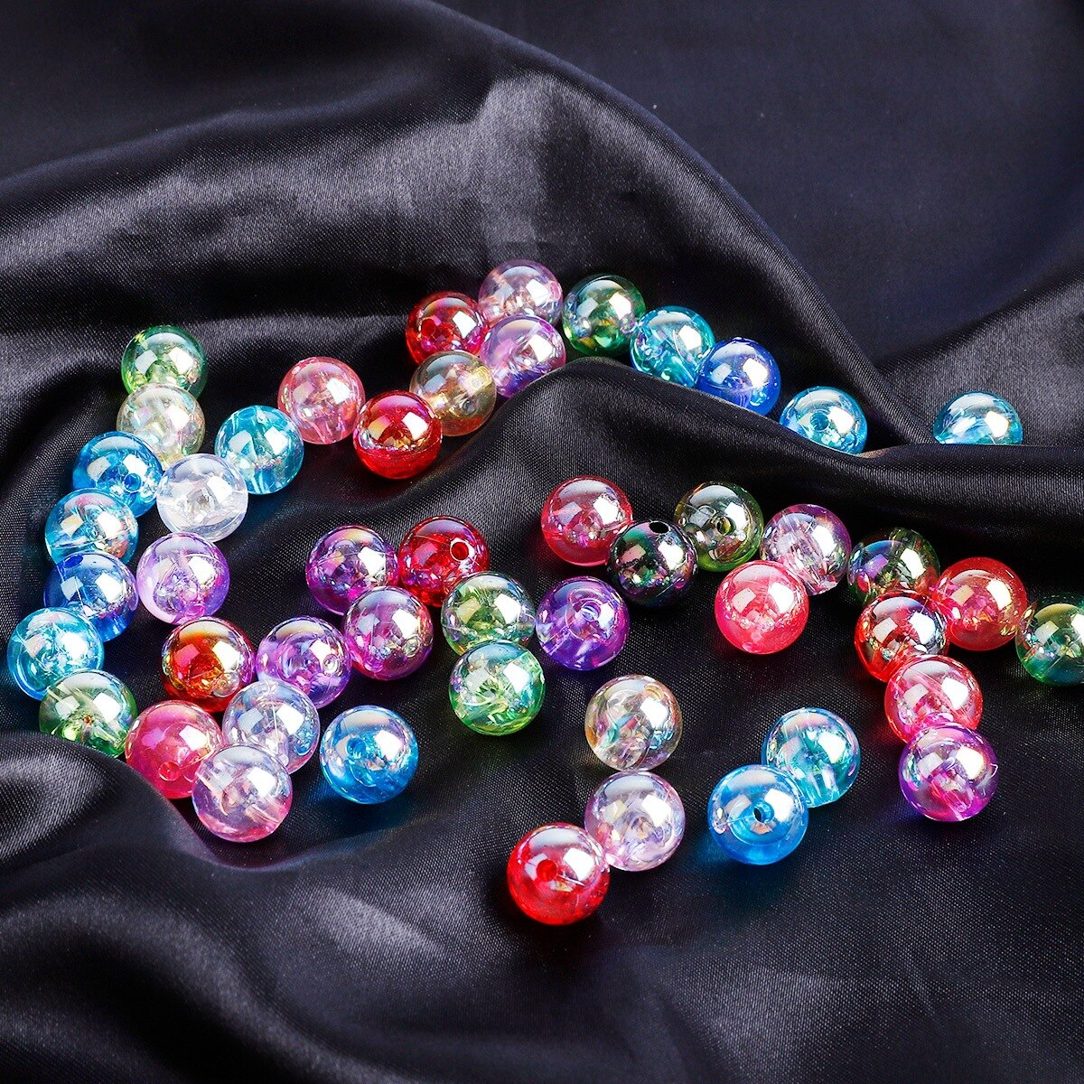 50pcs 8Mm Glass Ball Cream Cattle Small Marbles Pat Toys Parent- Child Beads Console Game Pinball Machine of Bouncing Ball