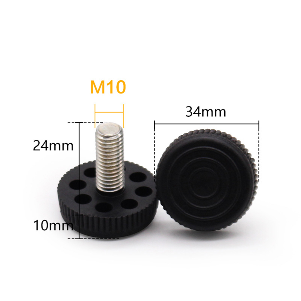 10PcsMöbel Beine Anti-rutsch Basis Tisch Schrank Bein Pad Füße Leveler Boden Schutz M6/M8/M10 Schraube in Fuß matt
