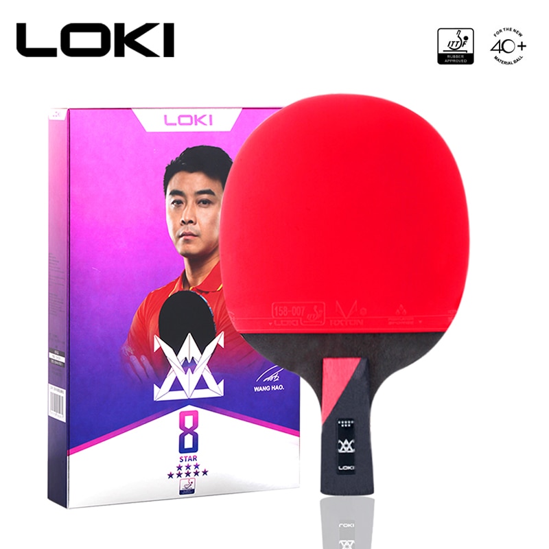 LOKI 8 Star Super Sticky Table Tennis Racket PingPong Bat Competition Level Ball Control Type Ping Pong Paddle