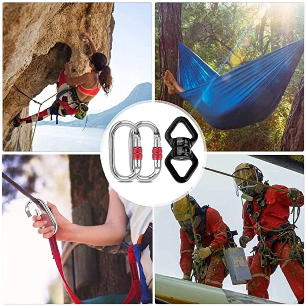 Aerial Silk Dance Hardware Kit, Silk Luxury Equipment Set for Aerial Yoga Hammock Rotating Rock Climbing, Yoga Accessories