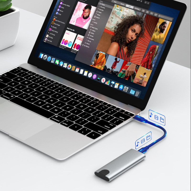 Obudowa USB3.1 M.2 SSD Obudowa mobilna obsługuje protokół NVME do Type-C Solidna metalowa obudowa zewnętrznego dysku twardego Laptop Telefon SSD