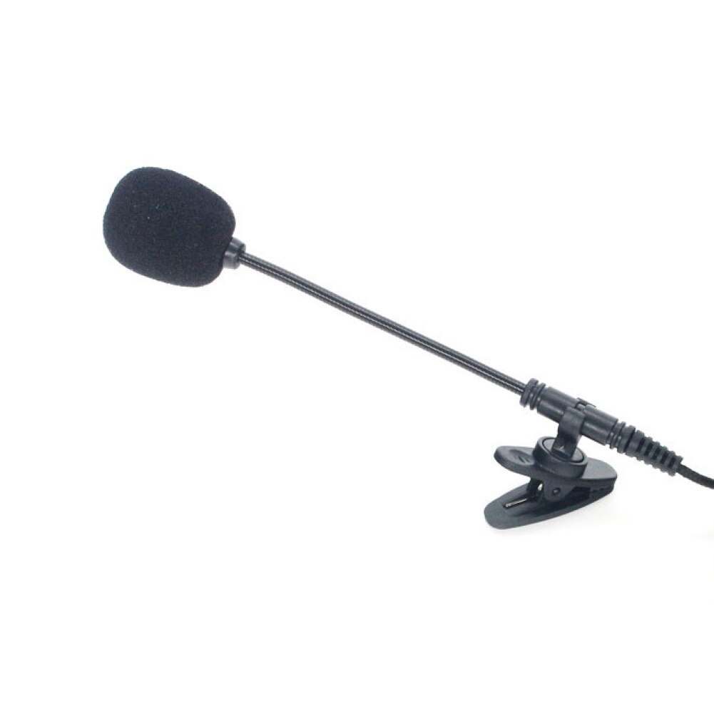 Portable Lapel Clip On 3.5mm Wired Microphone Sound Amplifier for Phone Laptop