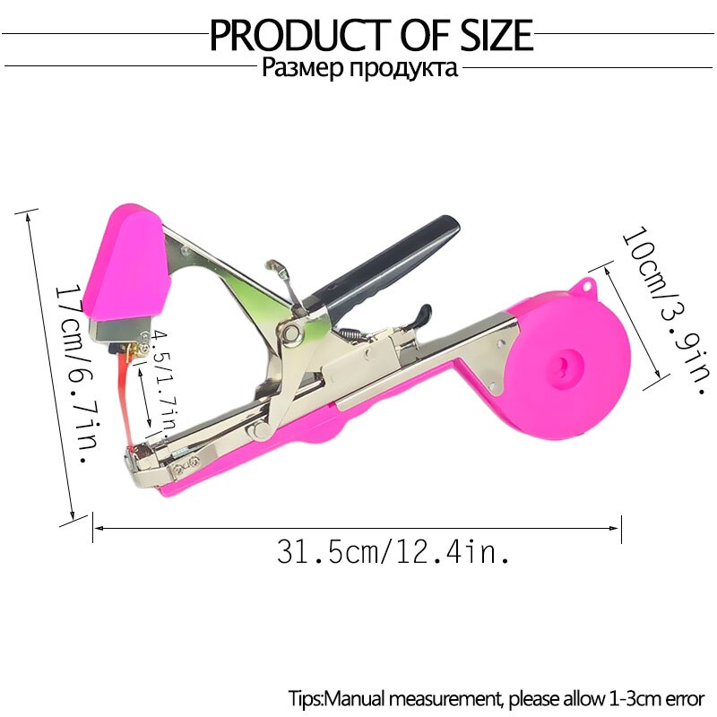 Máquina atadora manual Onnfang, conjunto de cintas de cinta para planta de jardín, Tapetool, para uvas, tomate, pepino, juego de grapas para verduras