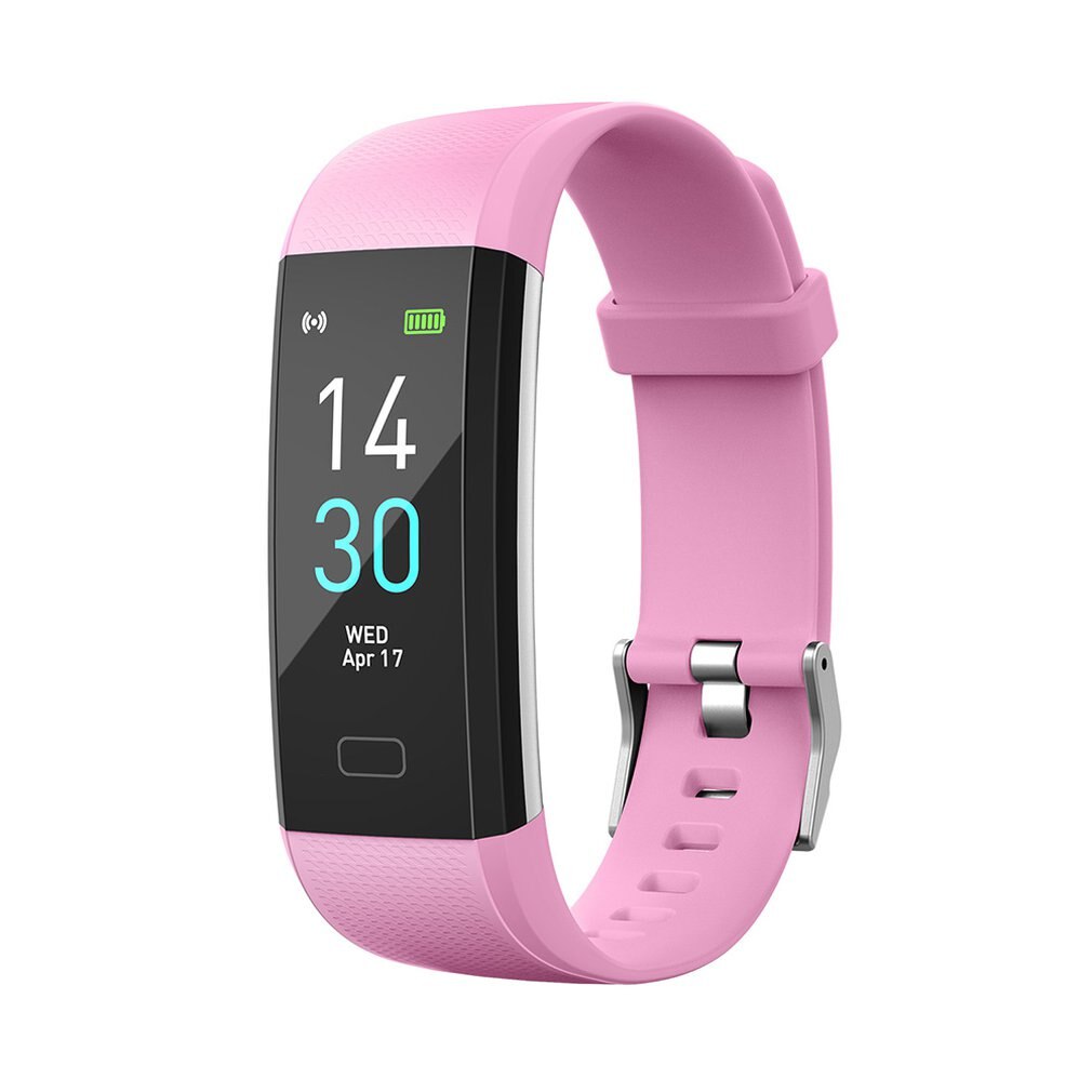 S5 monitoraggio adulto frequenza cardiaca e pressione sanguigna Ip68 orologio sportivo intelligente impermeabile: rosa