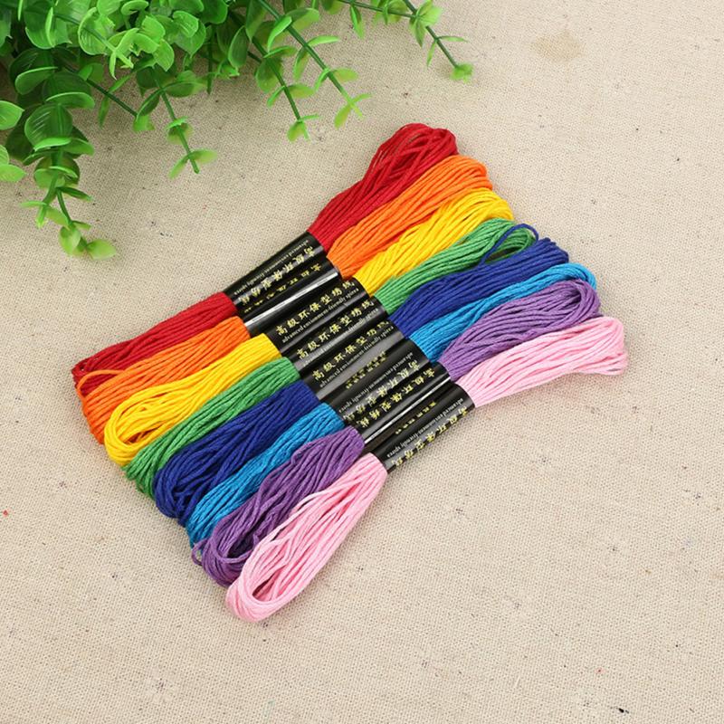 50Pcs/Set 8M Anchor Cross Stitch Cotton Embroidery Thread Floss Sewing Skeins Craft Dofferent Colors