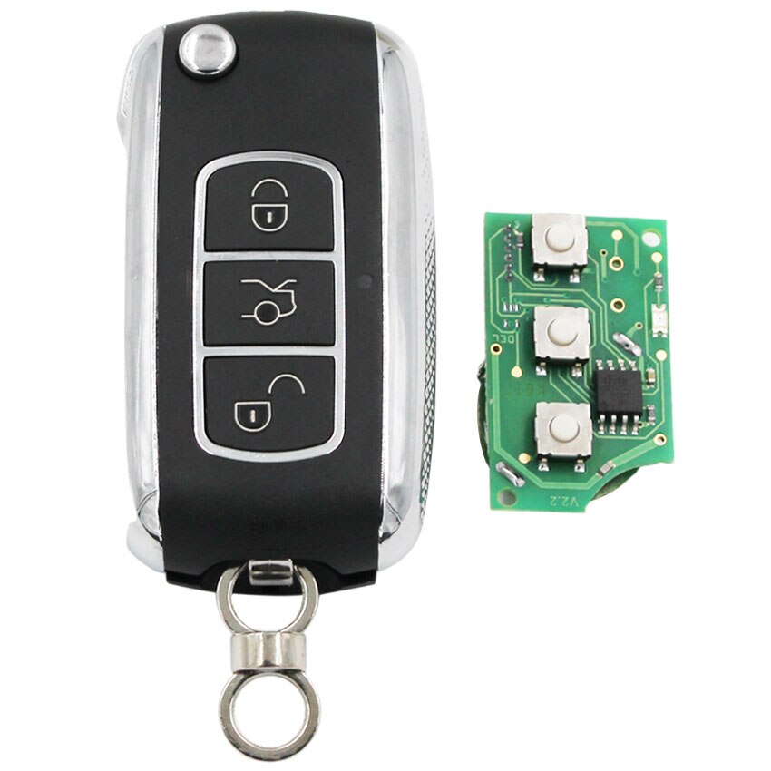 2 botón actualizado plegable, abatible remoto llave de coche 433MHz ID40 Chip P/N: 93286048 para Opel HU46 / HU100 / HU43 / YM28 hoja sin cortar
