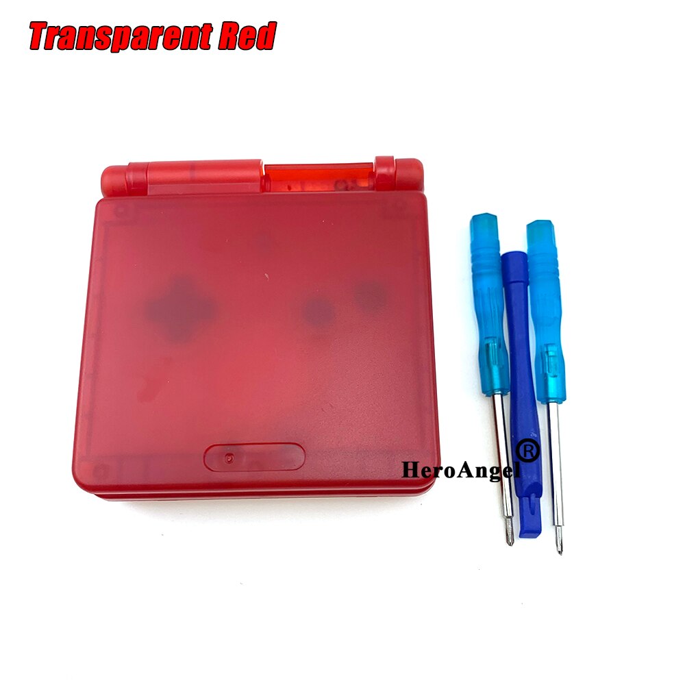 pour GameBoy Advance SP classique clair édition limitée boîtier de remplacement coque lentille d'écran pour GBA SP couvercle de boîtier