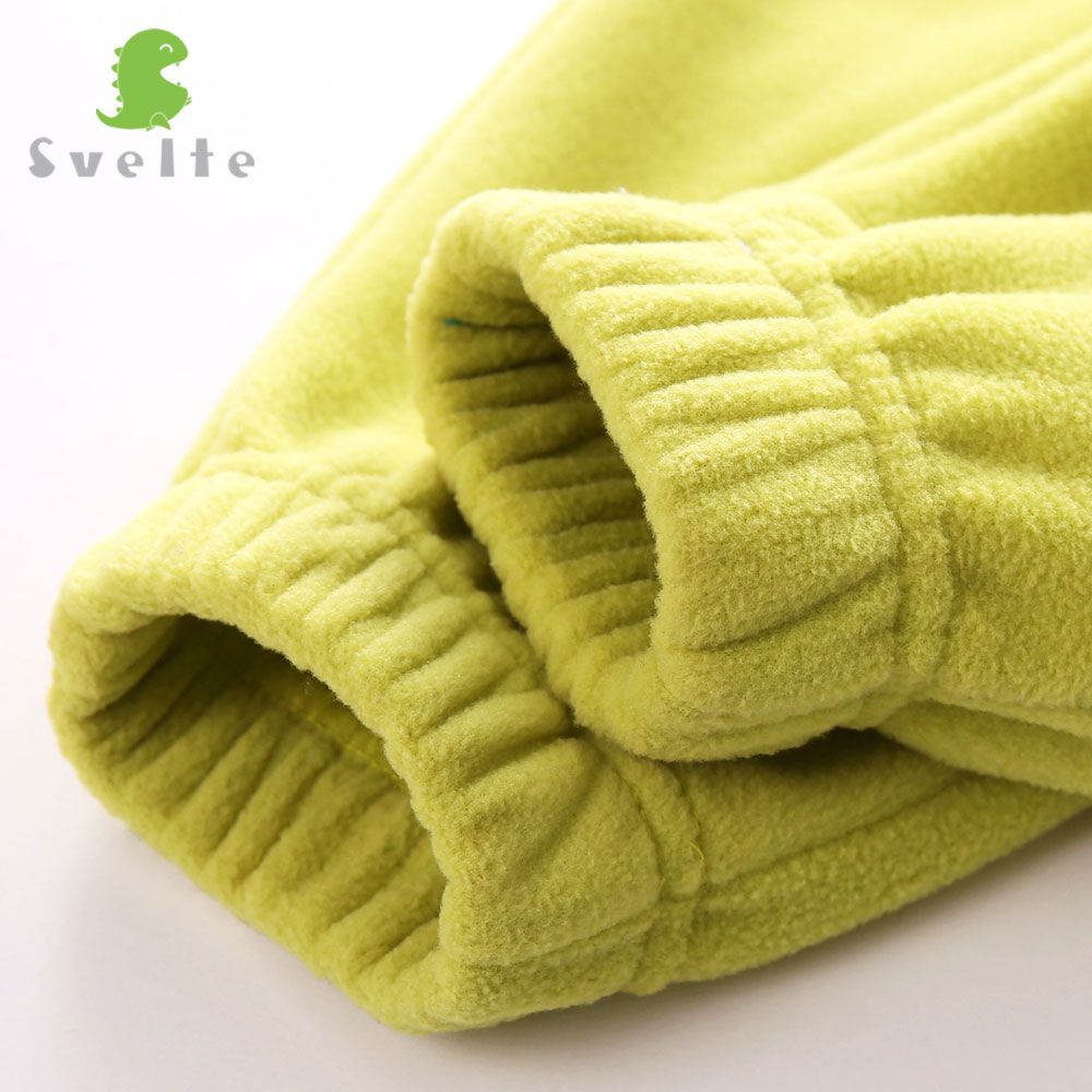 Svelte børn drenge piger casual polar fleece solide bukser til forår efterår unisex børn sportsbukser til 2-7y