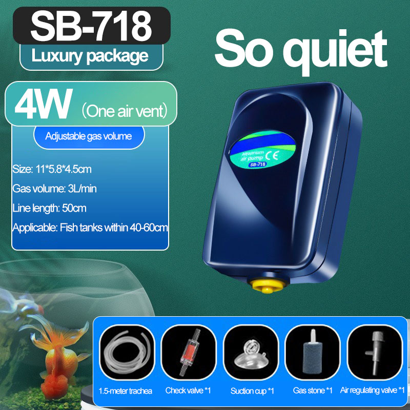 Fish Tank Oxygen Pump 220 240V Ultra Quiet Aquarium Air Pump Aerator for Home Aquarium: black
