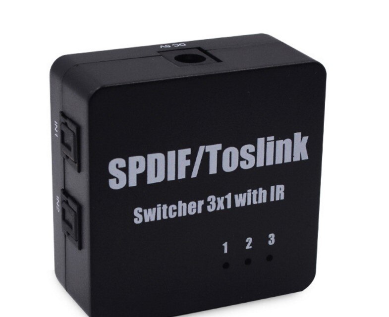Fiber Optic Switch with remote control digital audio HD 3 IN 1 fiber converter