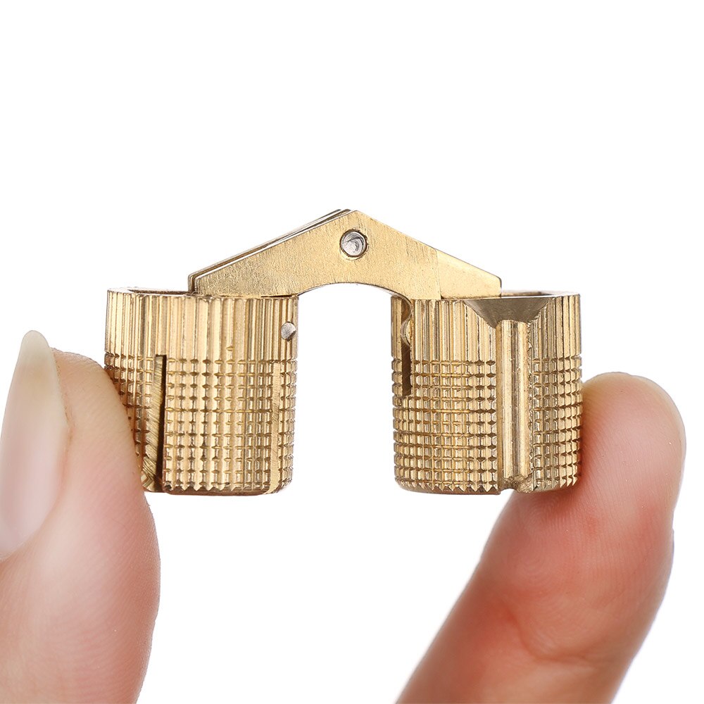 Copper Brass Furniture Hinges 8-18mm Cylindrical Hidden Cabinet Concealed Invisible Door Hinges For Hardware Box