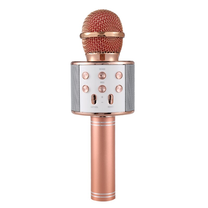 Professionelle Bluetooth Drahtlose Mikrofon Lautsprecher Handheld Mikrofon Karaoke Mic Musik Spieler Singen Recorder KTV Mikrofon: Rose Gold