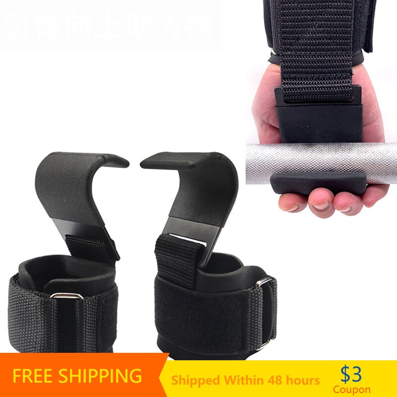 Weight Lifting Hooks Gym Fitness Set Weightlifting Wrist Straps Gloves Pull-ups Power Lifting Grips Training Booster Equipment