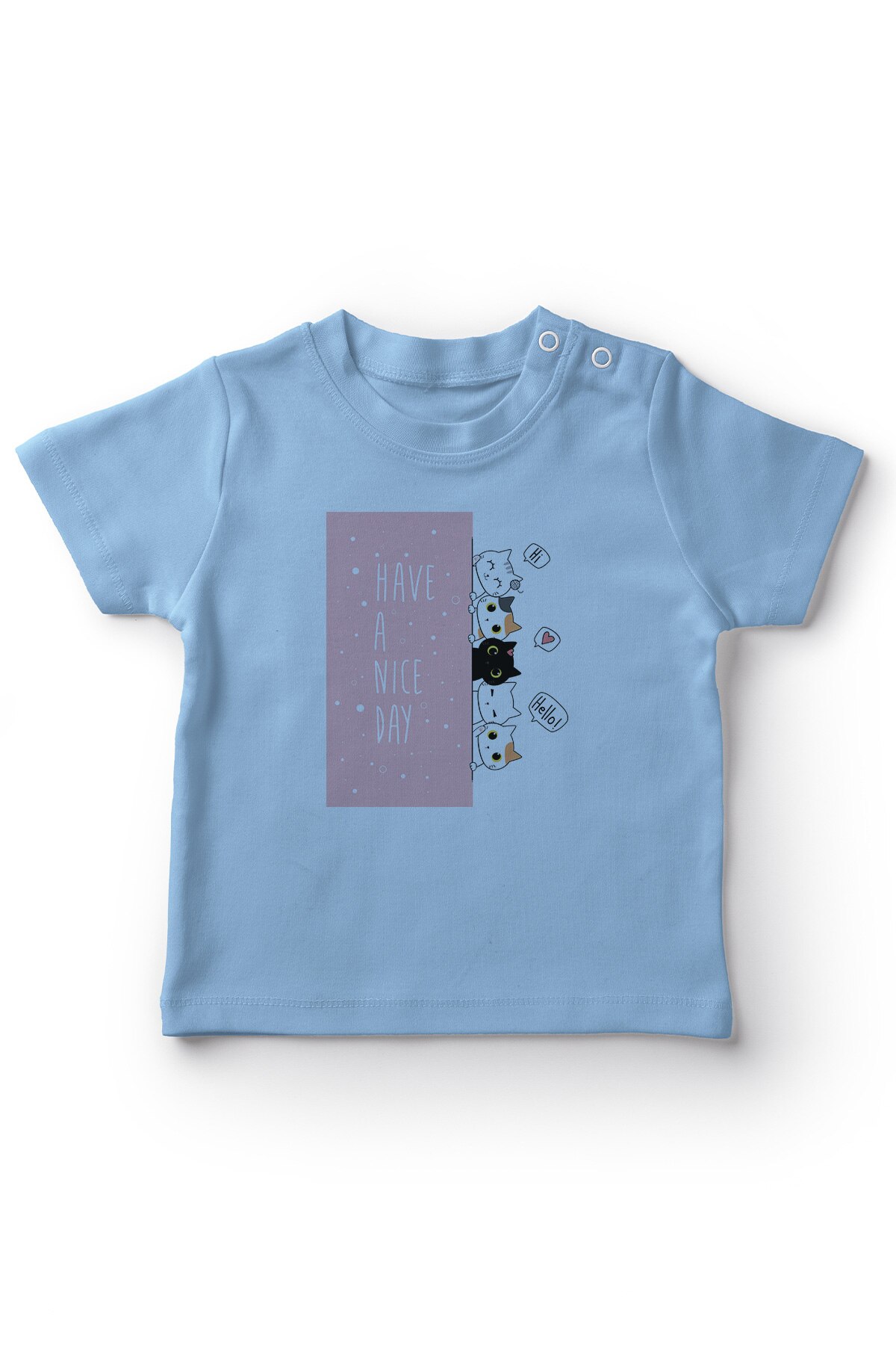 Angemiel bébé mignon chats garçons bébé T-Shirt bleu