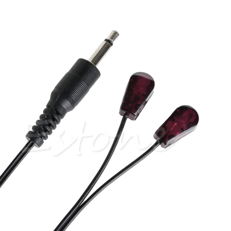 Dual IR Infrared Emitter Extension Cord 3.5mm Plug Remote Control Extender