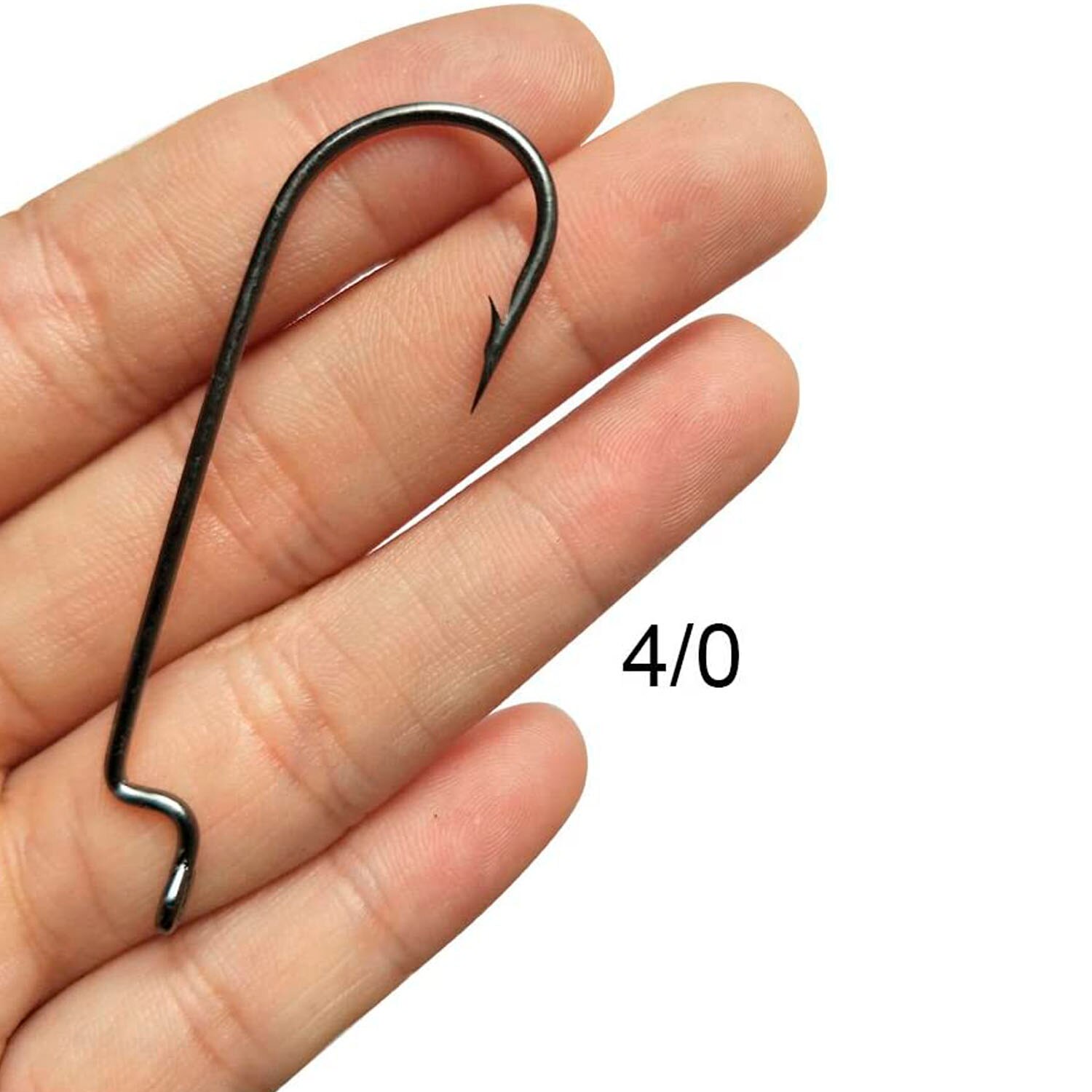 10pcs pesca Offset gancio in acciaio al carbonio manovella stretta amo da pesca gancio spinato morbido esca accessori da pesca
