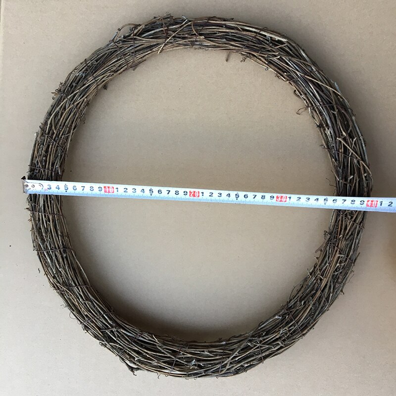 Diy rundt halm rotting cirkel ring juledør blomsterkrans hjem ornament blomster bryllup dekoration