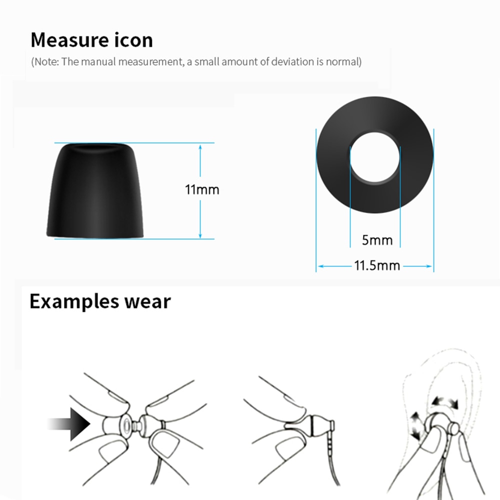Kz originalminne skumbrus isolerande sköna öronsnäckor öronkuddar öronsnäckor in-ear hörlurar för zsx  zs10 pro  s1 e10 t1 zst x