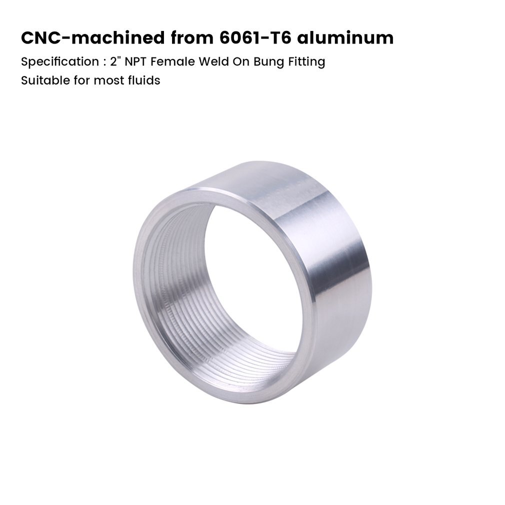 2 Inch Npt Aluminium Weld Op Pijp Montage Bung Voor Meest Vloeistoffen Aluminium Vrouwelijke Weld Op De Pijp montage Plug