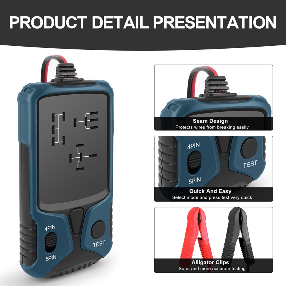 12V Pro Auto Auto Batterij Checker Elektronische Automotive Auto Relais Tester Voor Auto 'S Auto Batterij Checker