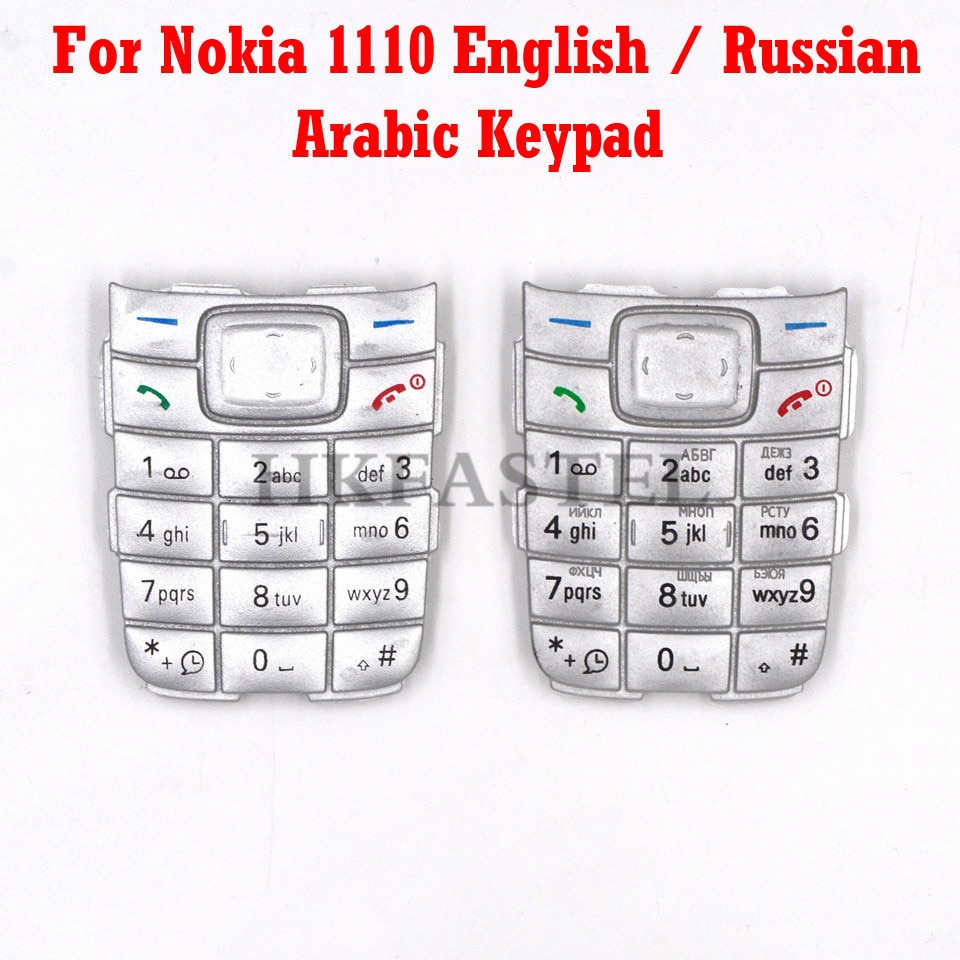 Voor Nokia 1110 Mobiele Telefoon Engels/Russisch/Arabisch Toetsenbord Voor 1110 Behuizing Cover Toetsenbord