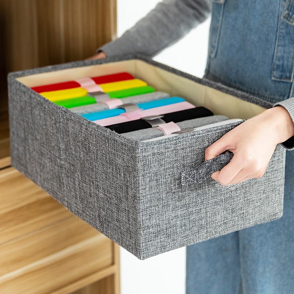 Clothing Storage Boxes No Smell Polyester Fabric Storage Baskets Organize Living Clothes Storage Box, Drawer Type Clothes Cloth