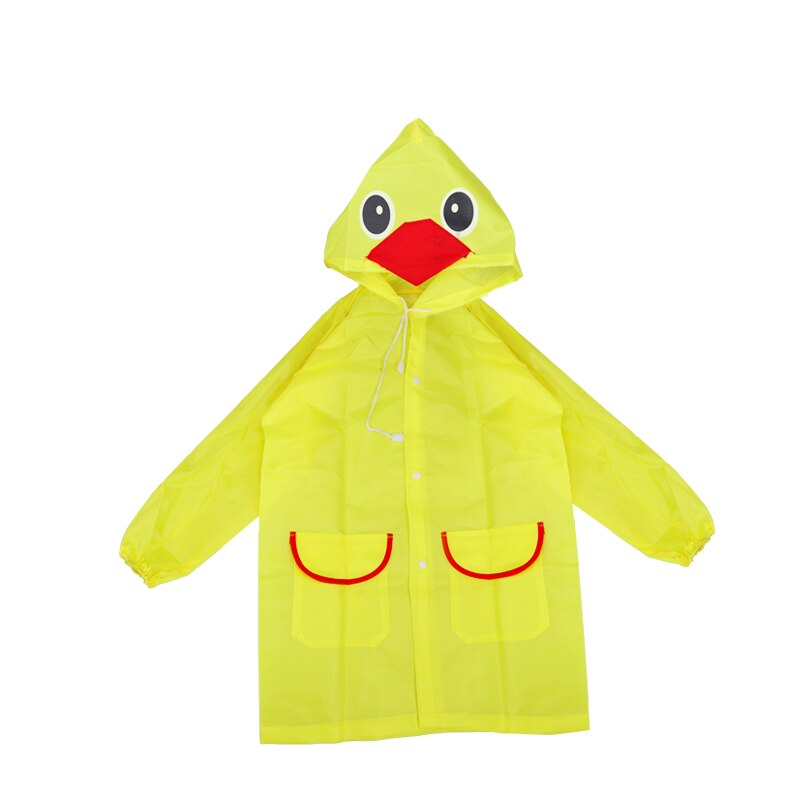 Raincoat Kids Cartoon Animal Style Waterproof Kids Raincoat Baby Raincoat for Children Rain Coat Rainwear Rain Coat Kids: YELLOW