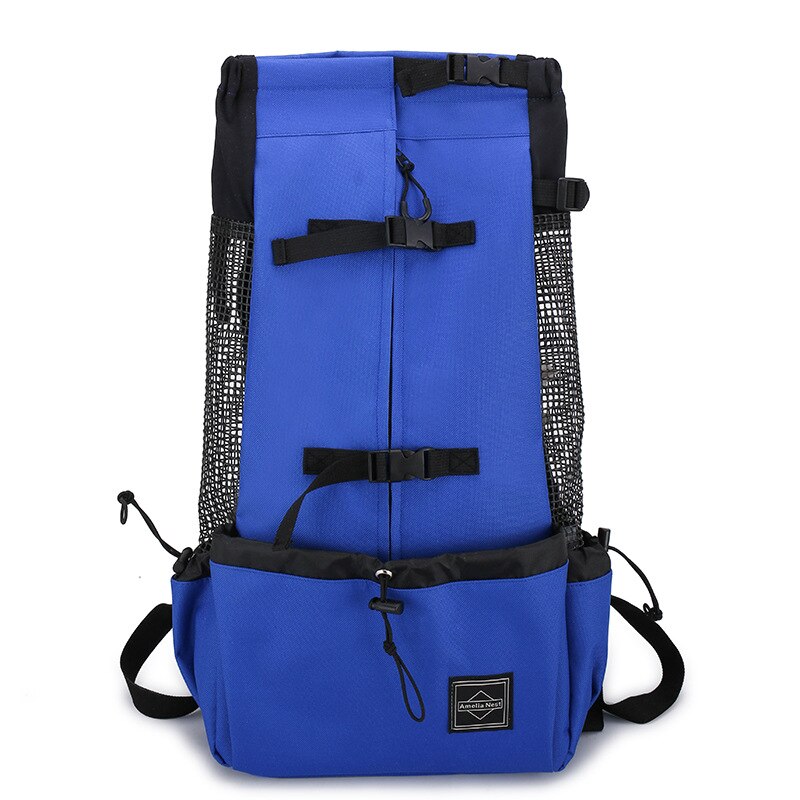 Pet Dog Carrier Bag for Large Dogs Outdoor Backpack Adjustable Big Dog Travel Bags Carrying Bag Pet Supplies: Blue / S