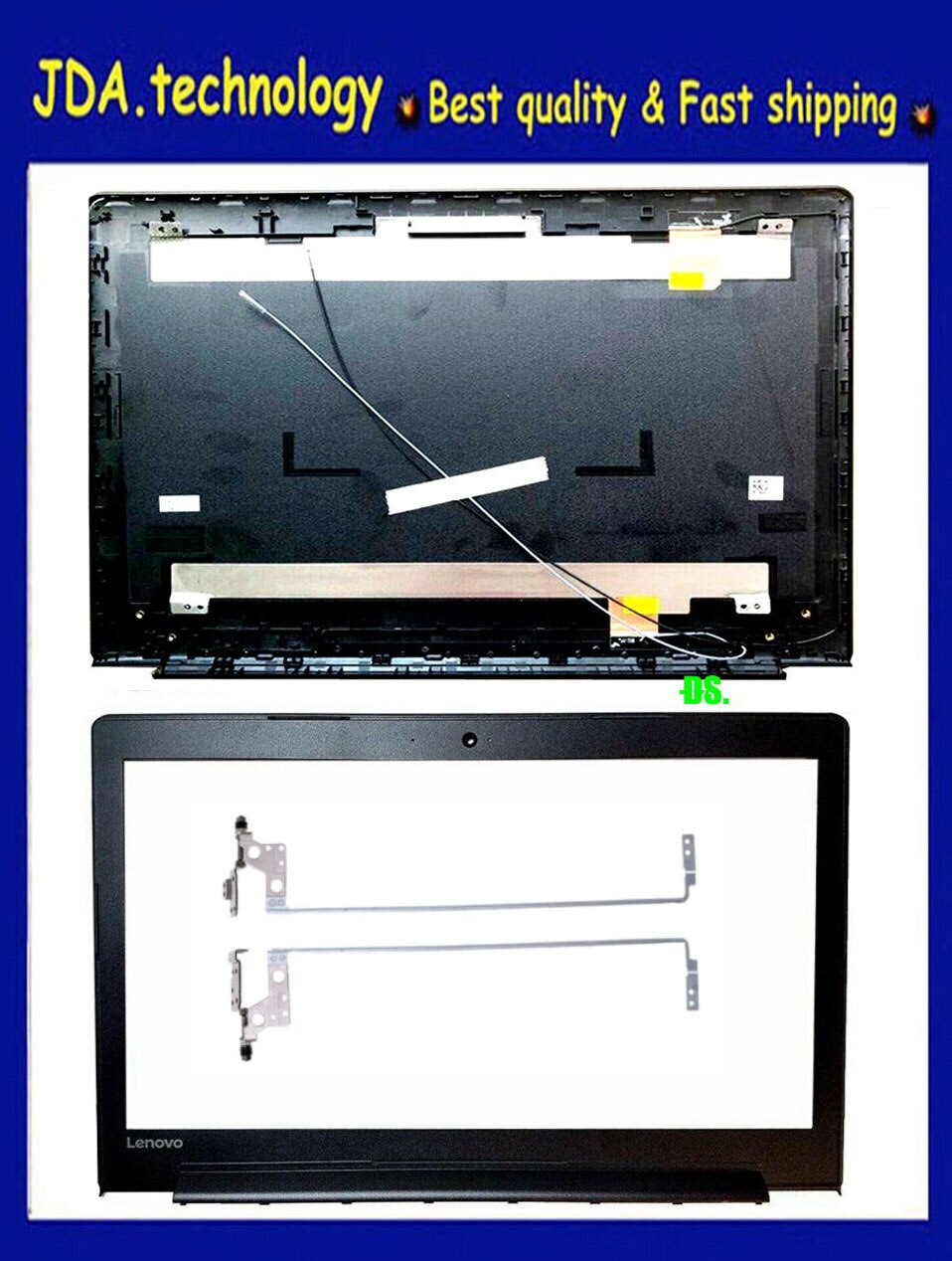 MEIARROW nowość dla Lenovo ideapad 310-15 310-15ISK 310-15ABR 510-15 510-15ISK 510-15IKB tylna pokrywa + przednia ramka + zestaw zawiasów