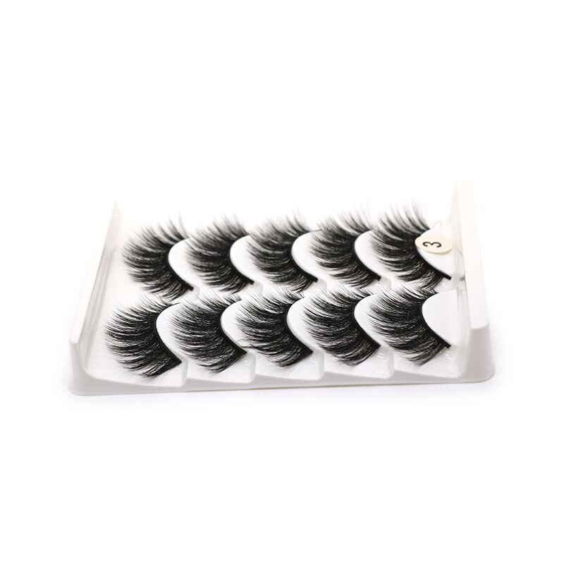 5 Pairs Dramatic Mink Lash Soft Light Weight Long Eyelashes Beauty Makeup Full Strip Lashes Crisscross Volume False Eyelash