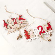 brief hennep touw Kerst houten hanger Jaar Kerst houten Kerst decoratieve ornamenten voor thuis hanger
